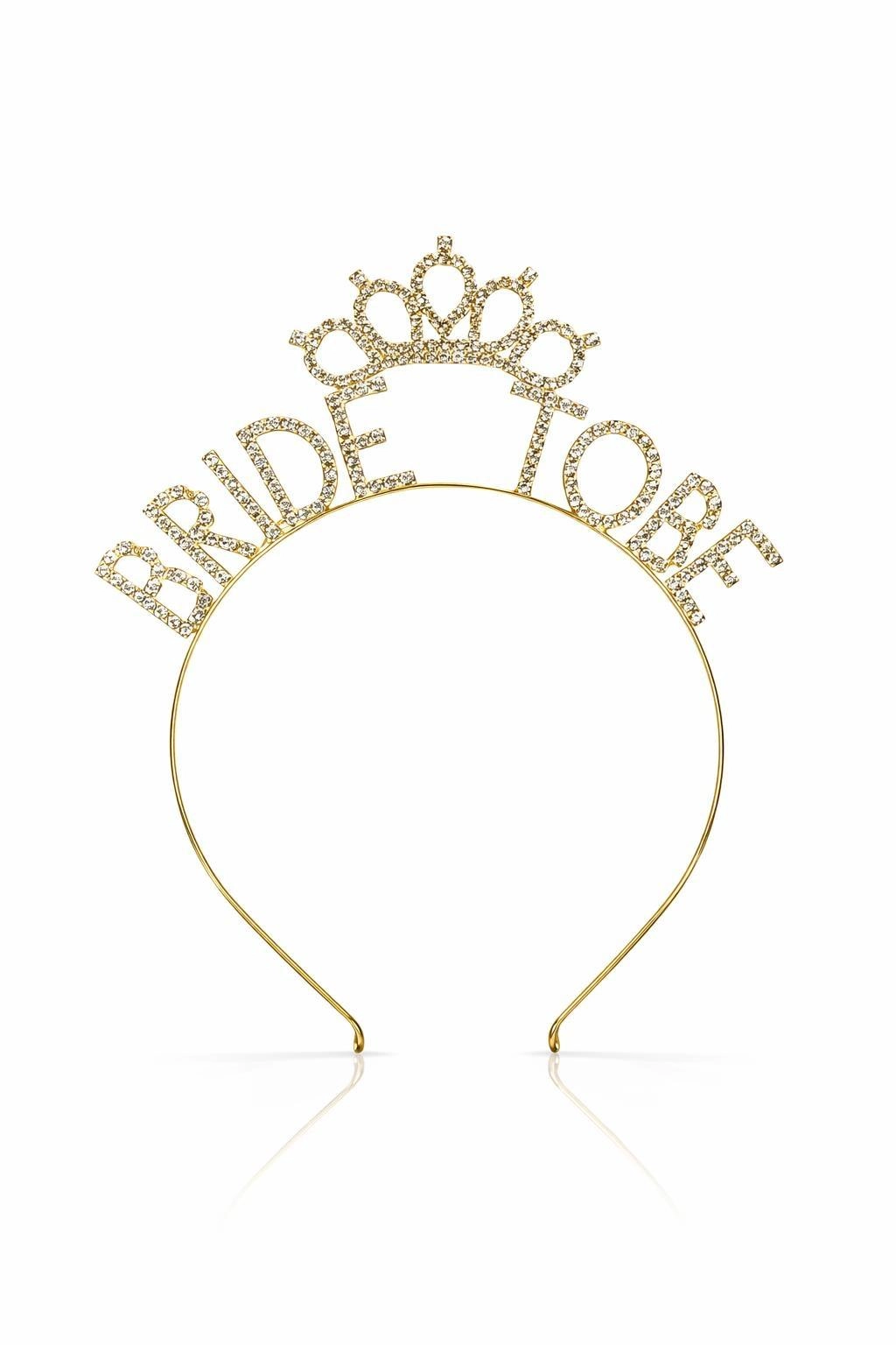 Kristal Taşlı Bride Tobe Taç | Bekarlığa Veda Tacı | Kraliçe Tacı