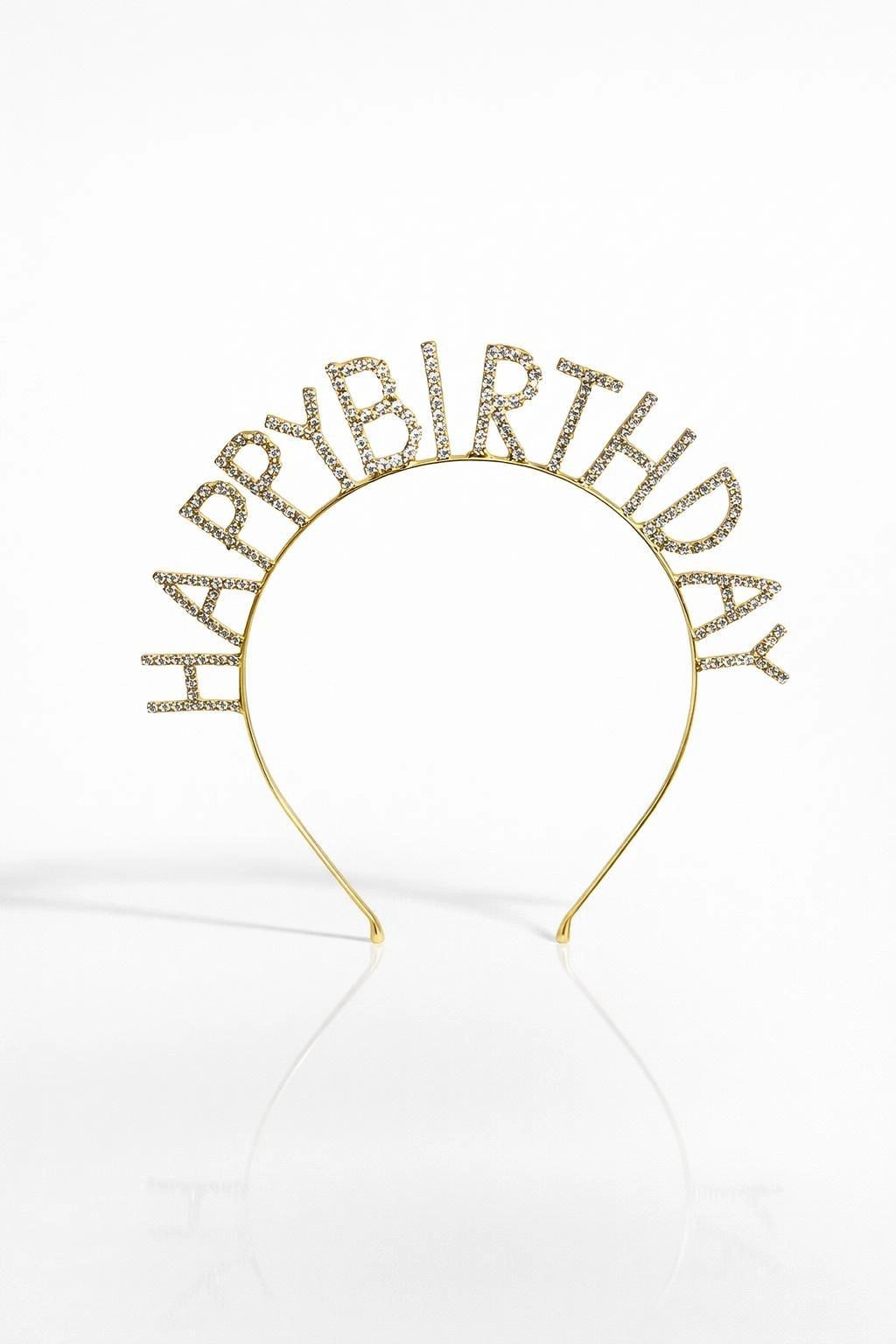 Kristal Taşlı Happy Bırthday Taç | Doğum Günü Tacı