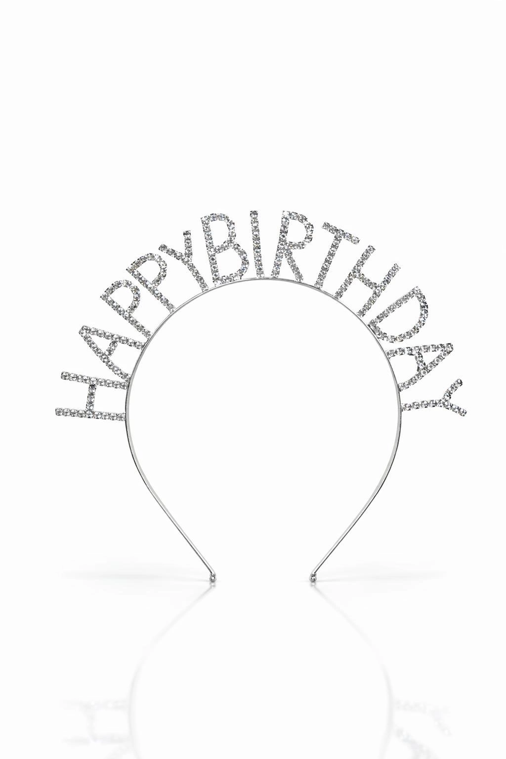 Kristal Taşlı Happy Bİrthday Taç | Doğum Günü Tacı